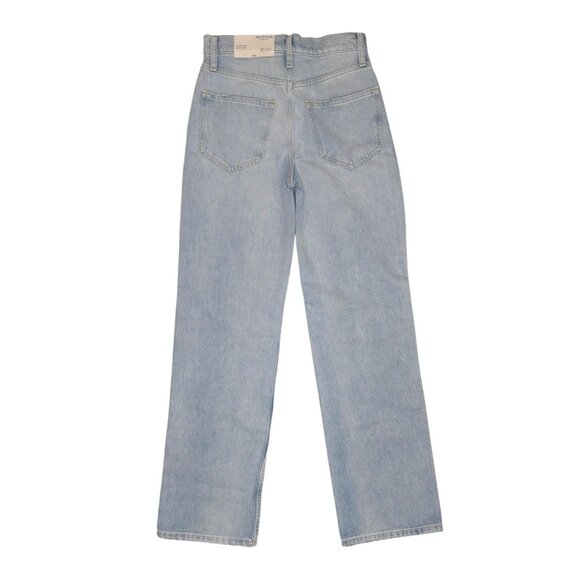Arizona Highest-Rise Skater Jeans Light Blue Denim Recycled Cotton Distressed St - Picture 7 of 7